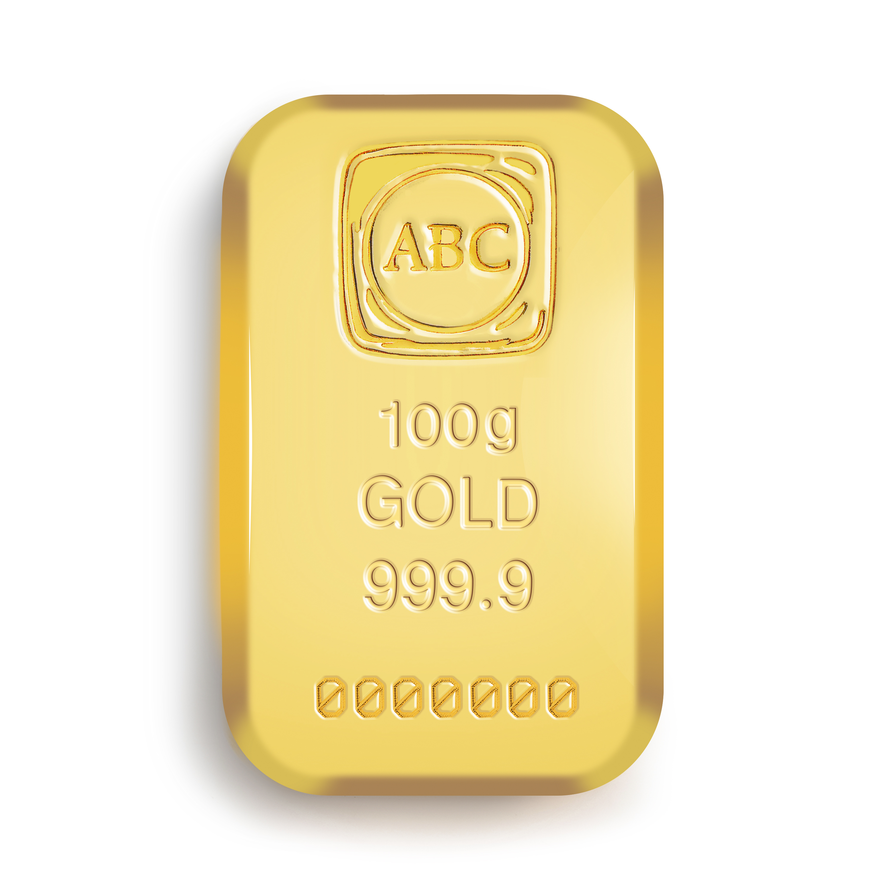 100gram ABC Gold Cast Bar 9999 Gold