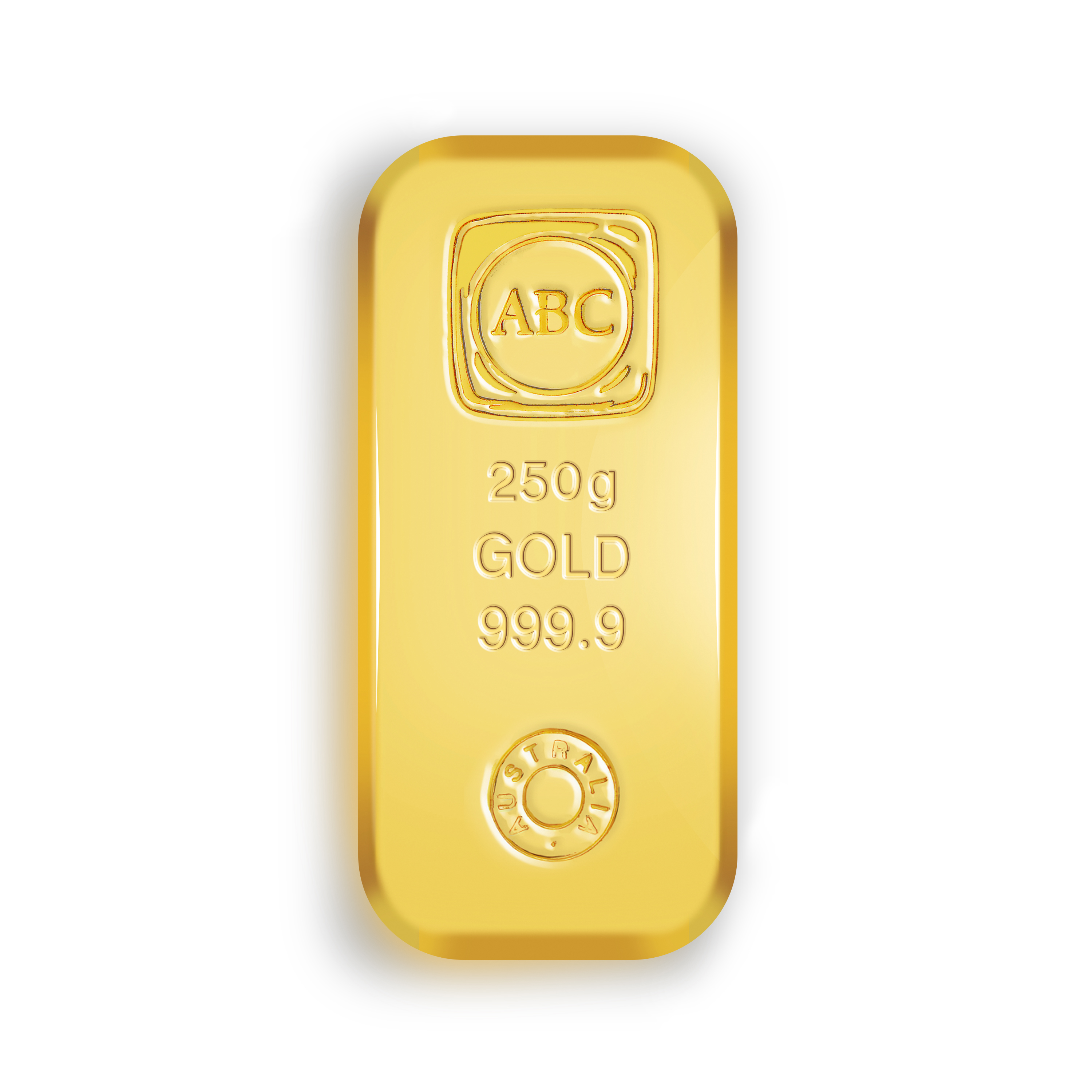 250gram ABC Gold Cast Bar 9999 Gold