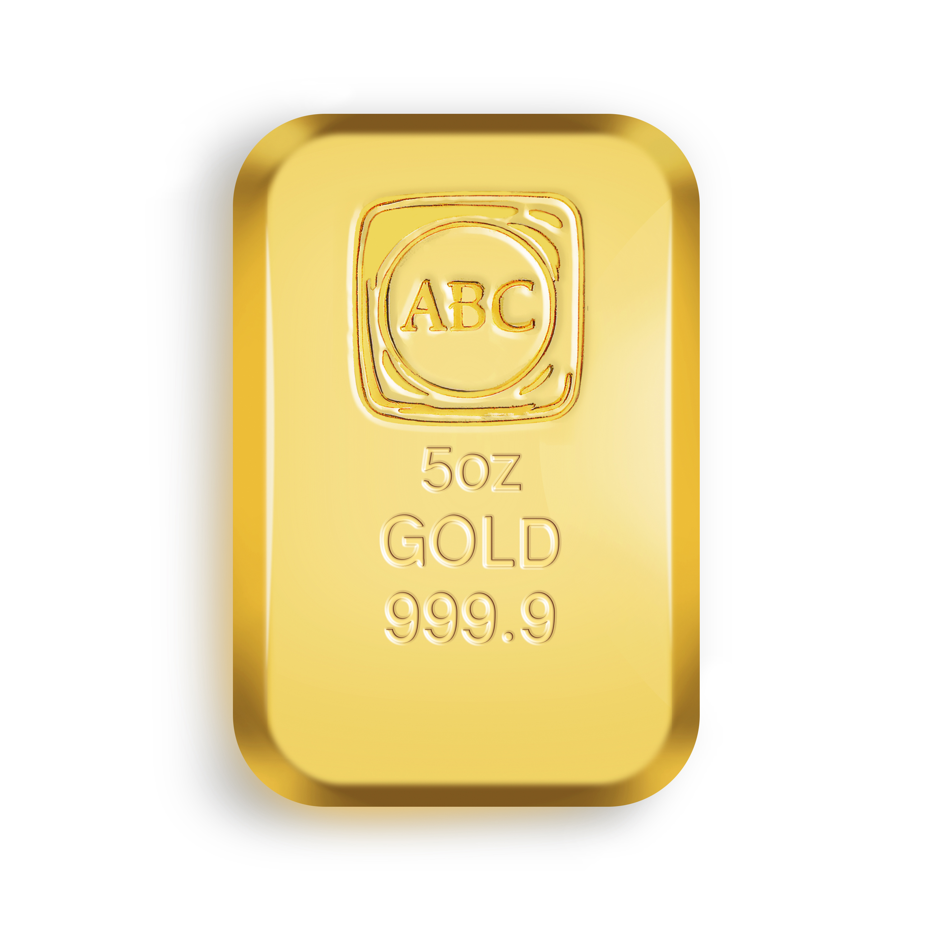 5oz ABC Gold Cast Bar 9999 Gold