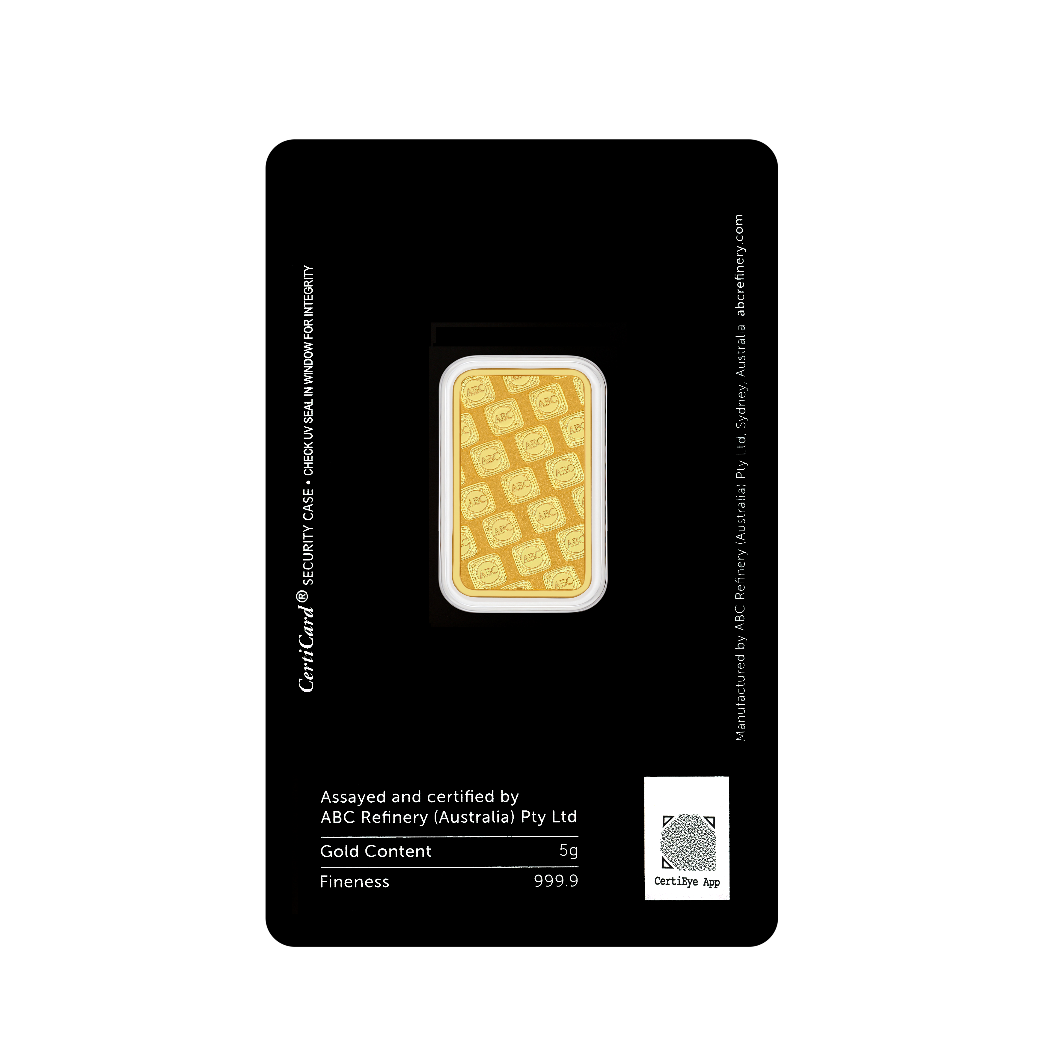 5g ABC Bullion Gold Minted Tablet 9999 Gold