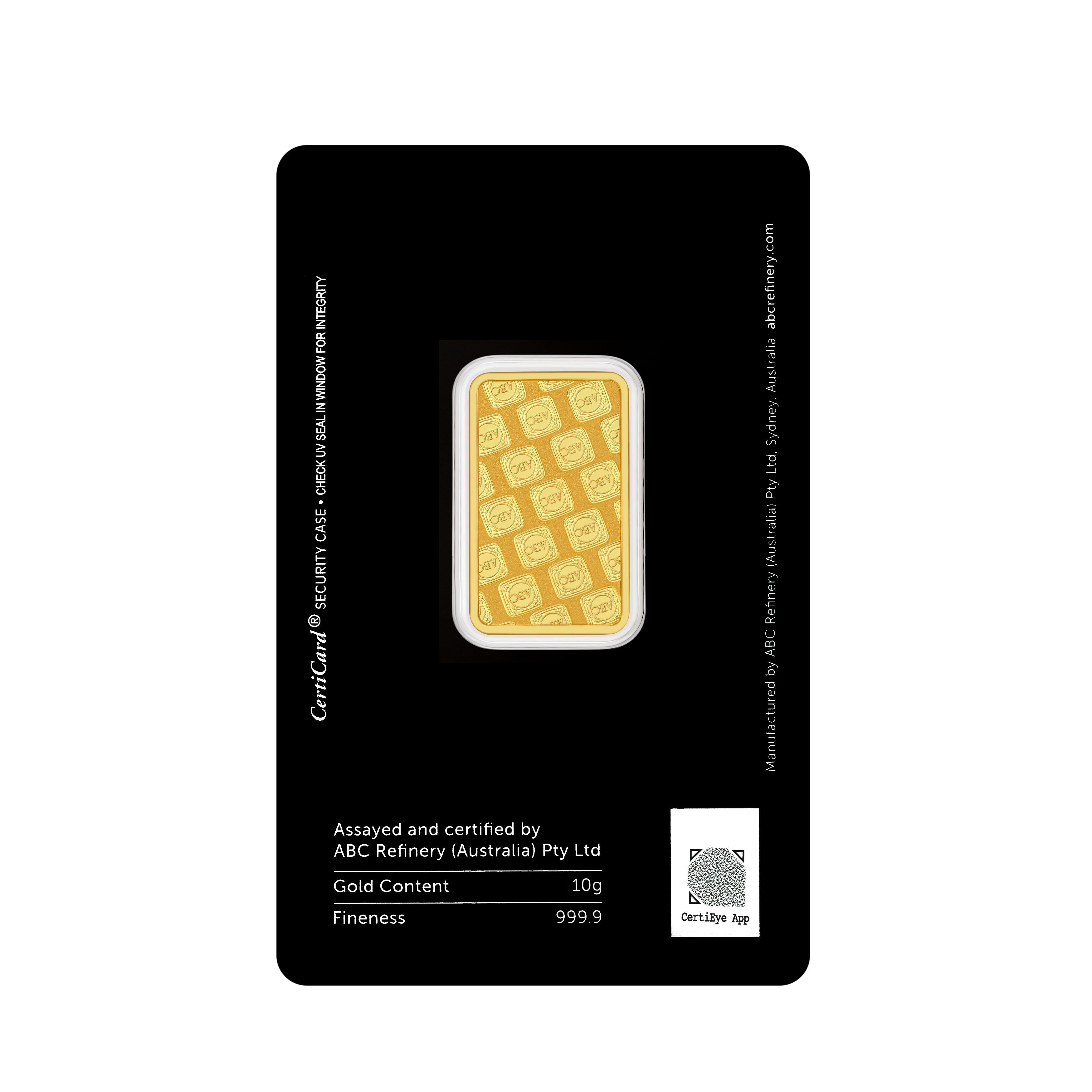 10g ABC Bullion Gold Minted Tablet 9999 Gold