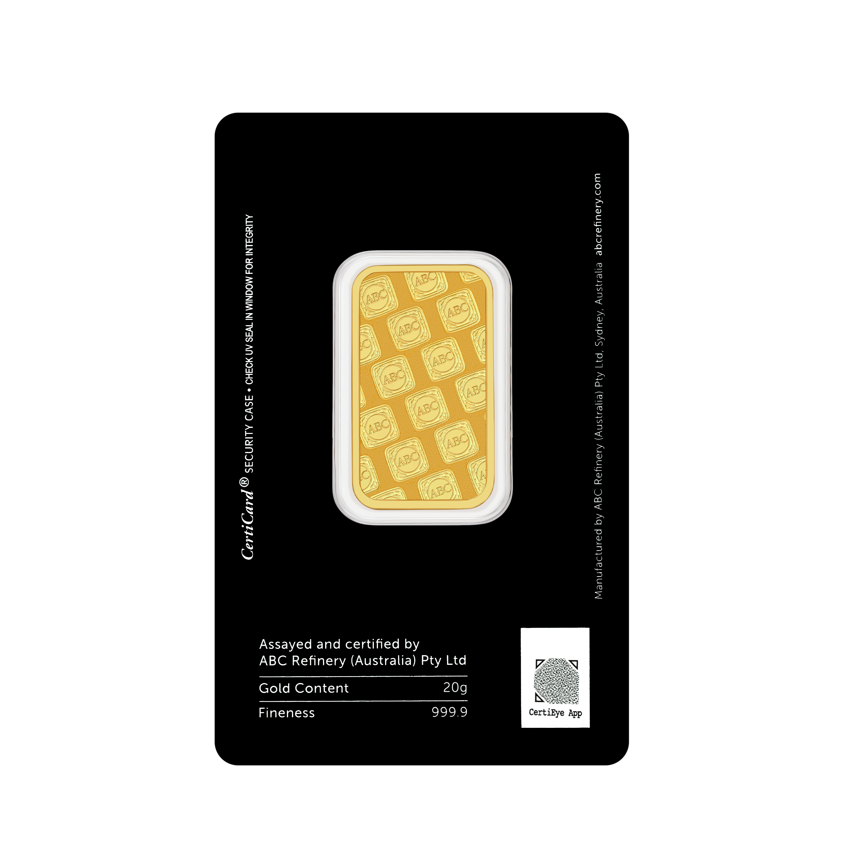 20g ABC Bullion Gold Minted Tablet 9999 Gold