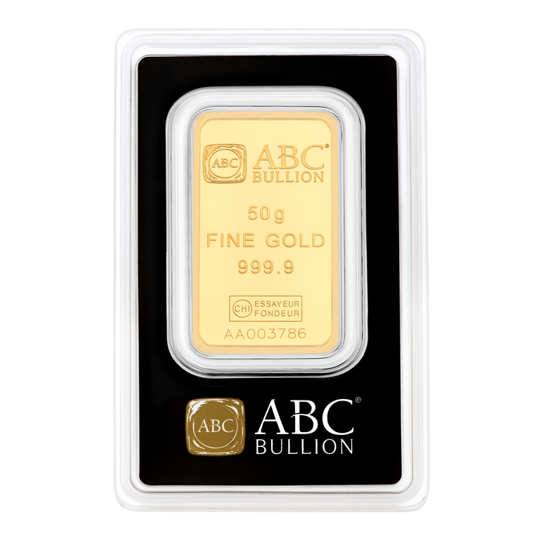 50g ABC Bullion Gold Minted Tablet 9999 Gold