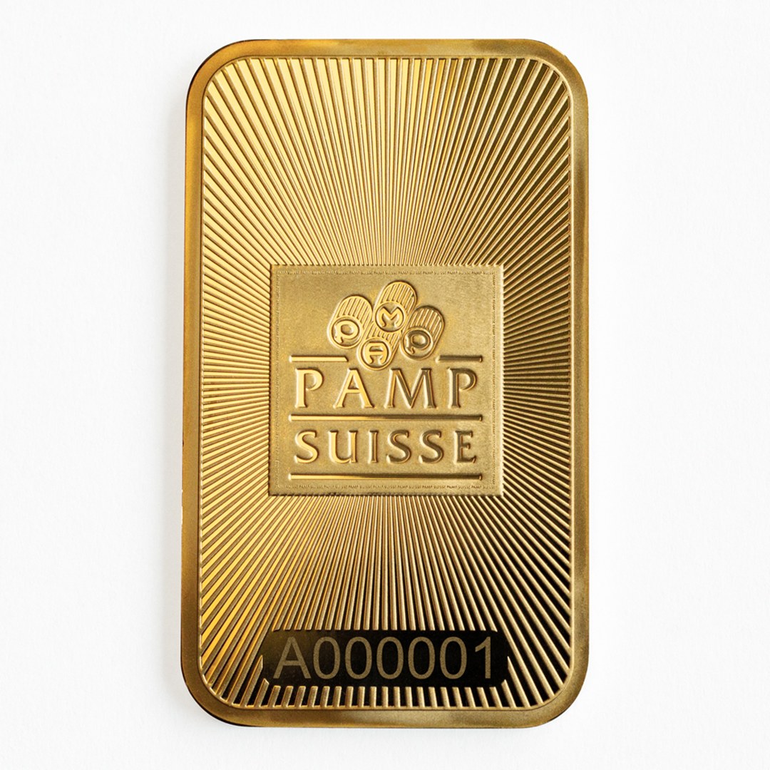 1oz PAMP Suisse Gold Minted bar 9999 Gold
