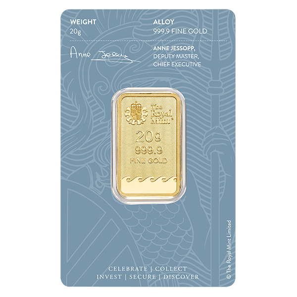 20gram Britannia Gold Minted bar 9999 Gold