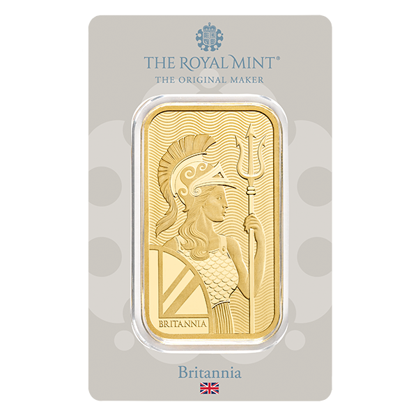 50gram Britannia Gold Minted Bar 9999 Gold