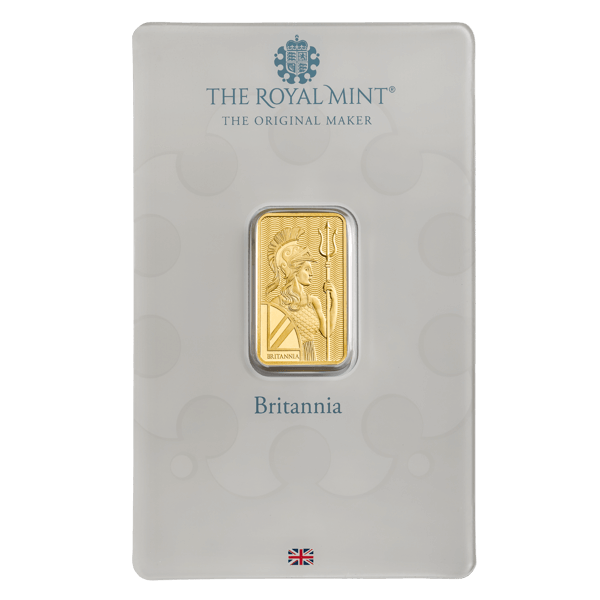 5gram Britannia Gold Minted bar 9999 Gold