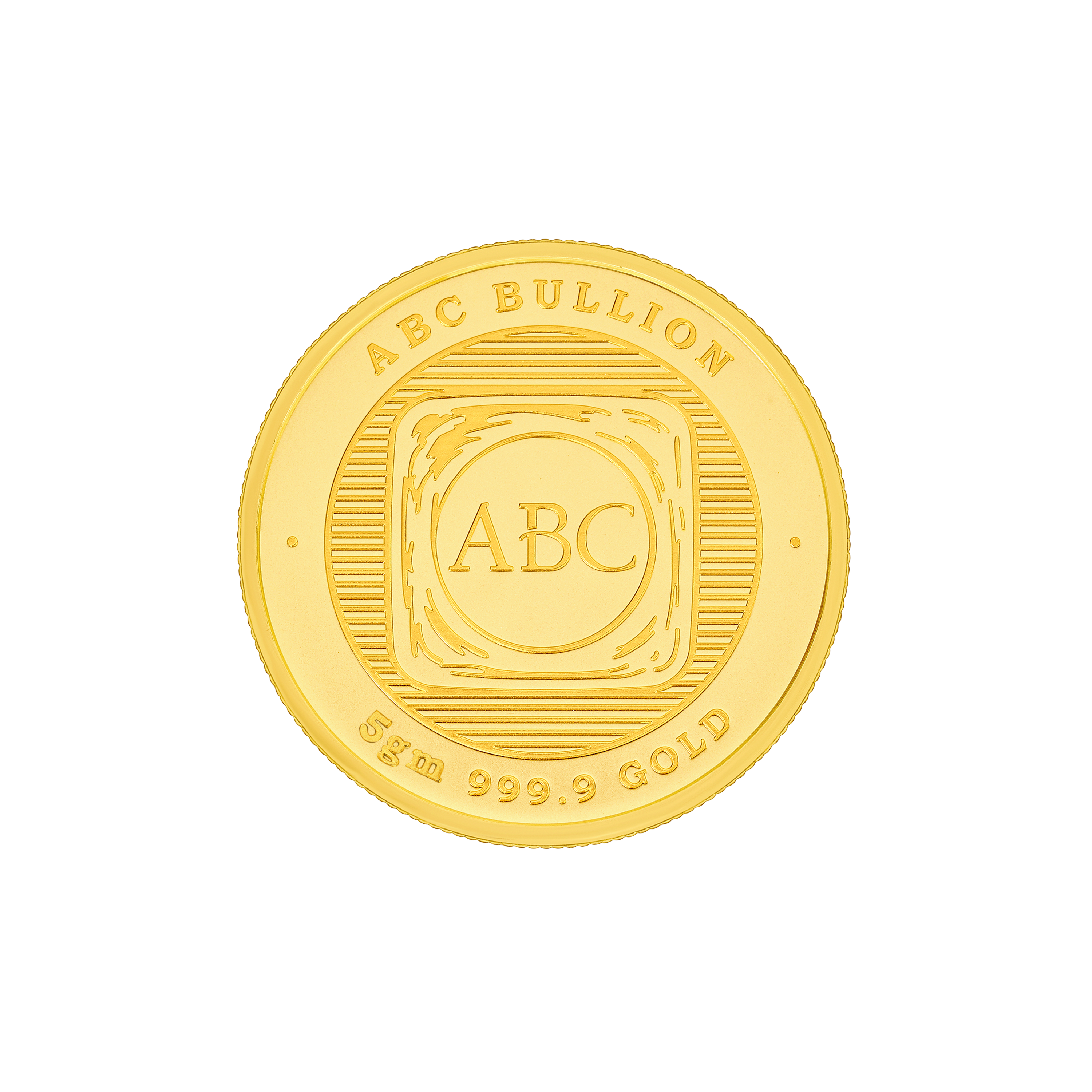 5g Gold ABC Diwali coin 9999 Gold